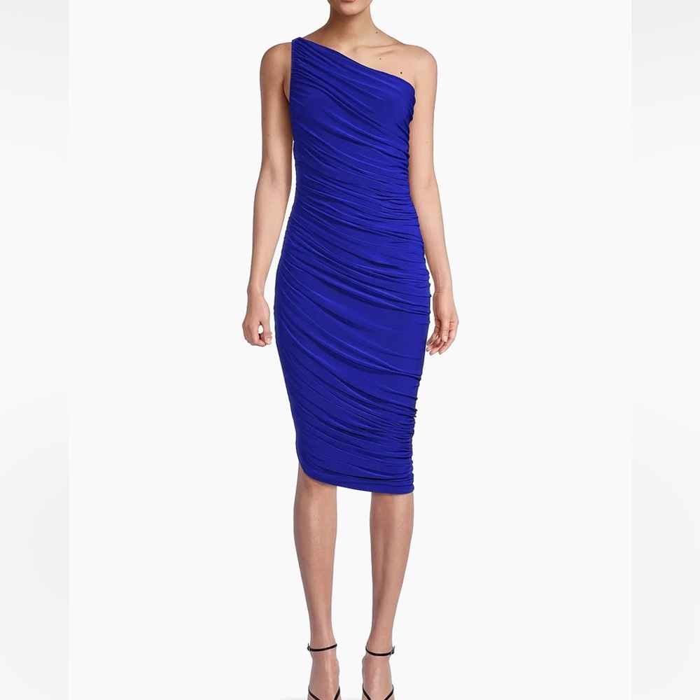 NWT Norma Kamali Diana Dress to Knee – Cobalt – Size XS/34